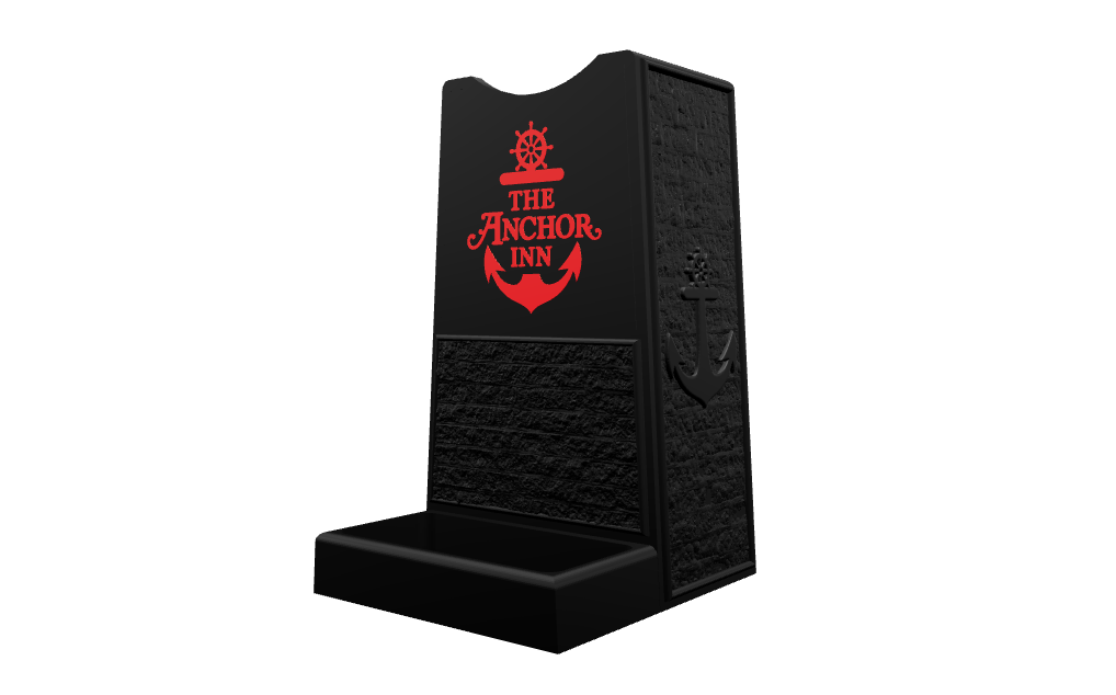 The Anchor Inn Cutlery Holder 3D model